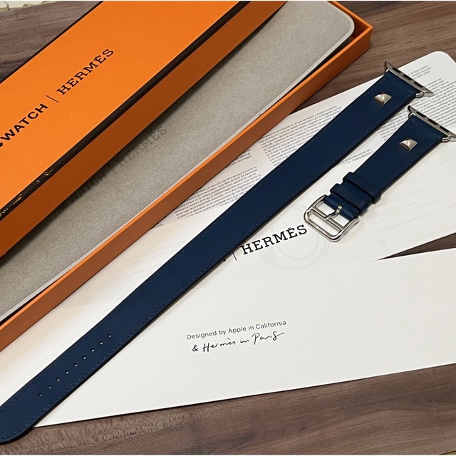 激レア】Apple Watch HERMES メドール ディープブルー 638-