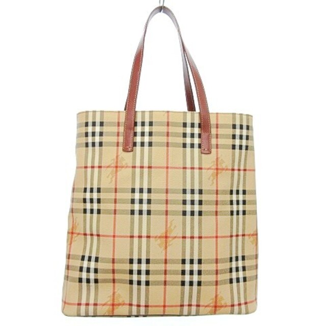 BURBERRY(バーバリー)のバーバリー ロンドン トートバッグ ノバチェック PVC ベージュ 茶 レディースのバッグ(トートバッグ)の商品写真