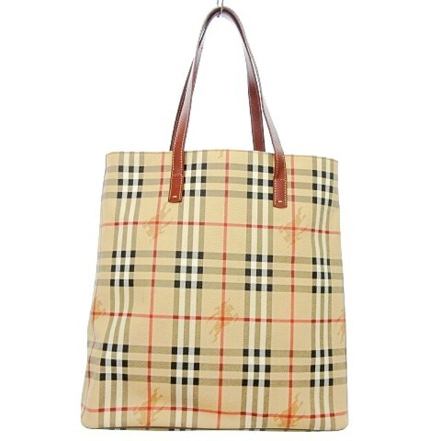 BURBERRY(バーバリー)のバーバリー ロンドン トートバッグ ノバチェック PVC ベージュ 茶 レディースのバッグ(トートバッグ)の商品写真