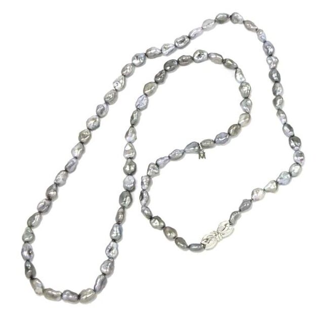 MIKIMOTO(ミキモト)のミキモト MIKIMOTO バロック真珠 ネックレス 82cm K18 WG ホワイトゴールド 750 パール VLP 90169668 レディースのアクセサリー(ネックレス)の商品写真