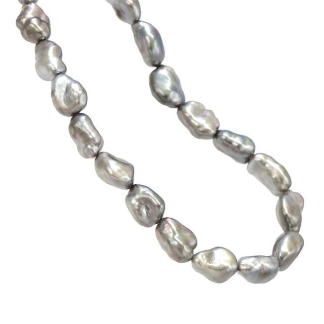 MIKIMOTO(ミキモト)のミキモト MIKIMOTO バロック真珠 ネックレス 82cm K18 WG ホワイトゴールド 750 パール VLP 90169668 レディースのアクセサリー(ネックレス)の商品写真