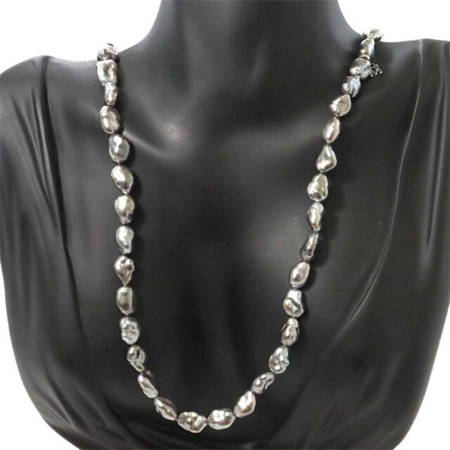 MIKIMOTO(ミキモト)のミキモト MIKIMOTO バロック真珠 ネックレス 82cm K18 WG ホワイトゴールド 750 パール VLP 90169668 レディースのアクセサリー(ネックレス)の商品写真