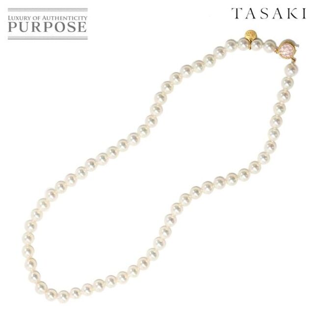 タサキ TASAKI プレシャスムーン アコヤ真珠 6-6.4mm クｫーツ ネックレス 42cm K22 YG パール 田崎真珠 VLP 90181388