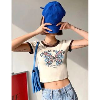 shein Tシャツ ショート丈(Tシャツ(半袖/袖なし))