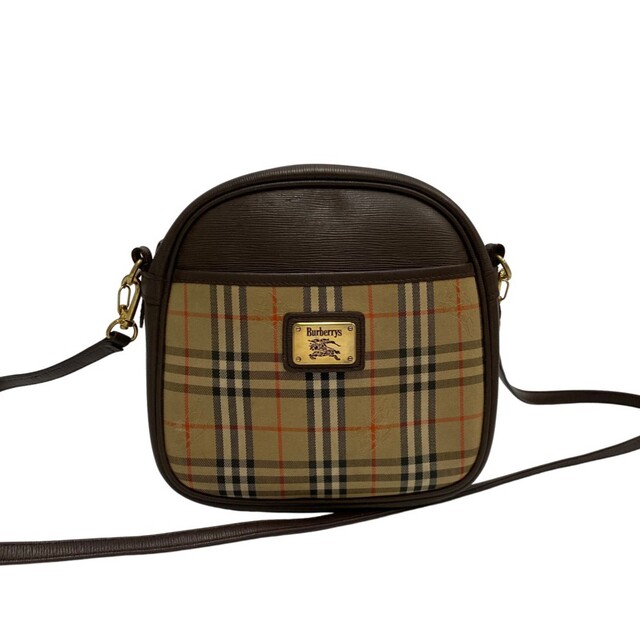 極 美品 BURBERRY バーバリーズ ノバチェック レザー 本革 キャンバス