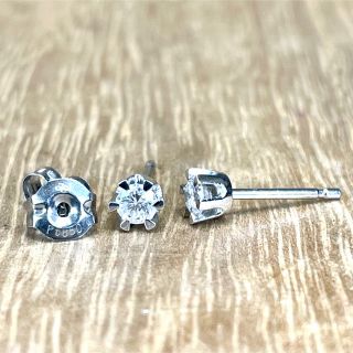 ジュエリーマキ Pt850 ダイヤ 0.24ct ピアス 0.86g M1076