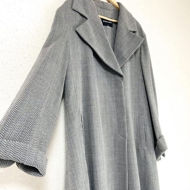 Giorgio Armani(ジョルジオアルマーニ)の定価60万‼️ヴィンテージ可愛い❤️GIORGIO ARMANI❤️ウールコート レディースのジャケット/アウター(ロングコート)の商品写真