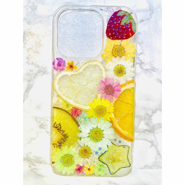 全機種対応 iPhoneケース 押し花ケース 押し花 ケース 花 Android スマホ/家電/カメラのスマホアクセサリー(iPhoneケース)の商品写真