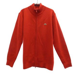 LACOSTE - ラコステ ウールブレンド フルジップ ニット ジャケット L