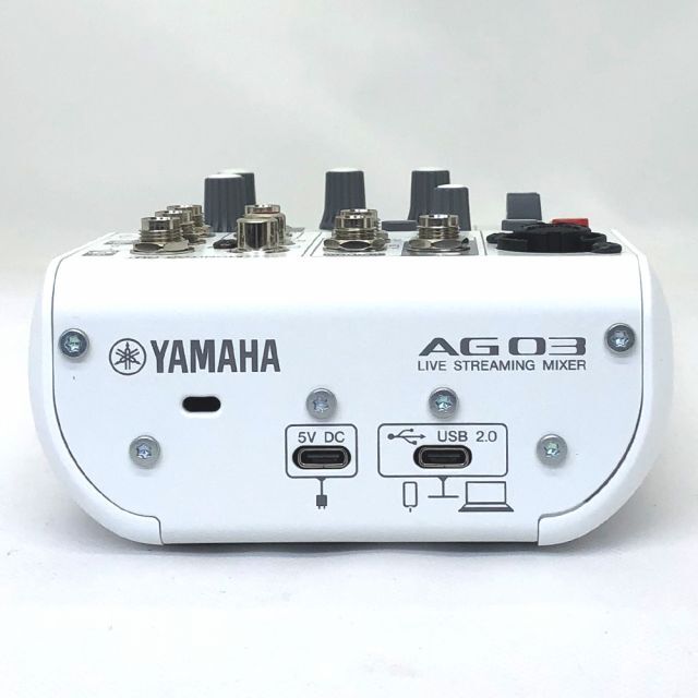 ヤマハ(ヤマハ)のYAMAHA AG03MK2 W(白) + コンデンサーマイクMPM1000 楽器のレコーディング/PA機器(ミキサー)の商品写真