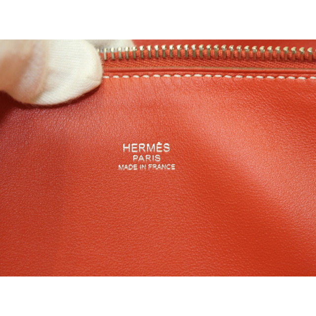 HERMES ボリード35リラックス □R刻印 2014年製造 オレンジ系/レッド系   レディース メンズ ユニセックス ショルダー 高級 レア 人気 ブランド【中古】 メンズのバッグ(ショルダーバッグ)の商品写真
