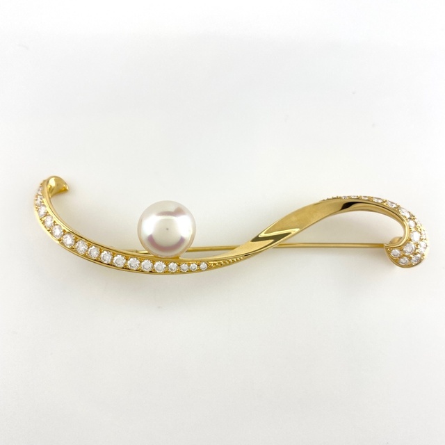 MIKIMOTO - ミキモト パール デザインブローチ K18ゴールド 【中古】