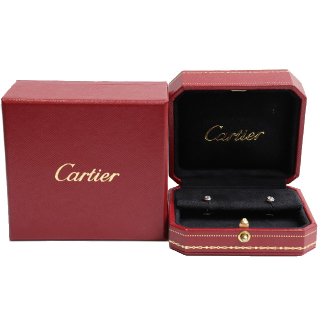 Cartier(カルティエ)の （美品）カルティエ CARTIER ダムール ディアマンレジェ ダイヤ ピアス MM ミディアム K18 WG × ダイヤ B8041400 イヤリング 8502 レディースのアクセサリー(ピアス)の商品写真