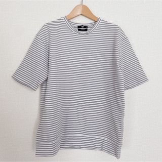 ハレ(HARE)のハレ　ボーダー　グレー　白　Sサイズ　トップス(Tシャツ/カットソー(半袖/袖なし))