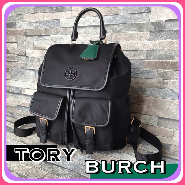 Tory Burch - ナイロン バックパック リュック ブラック トリーバーチ