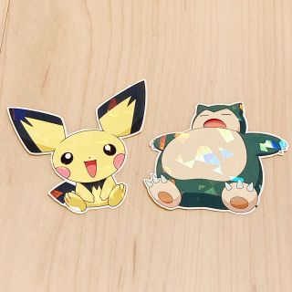 ポケモン(ポケモン)のポケモン シール 2枚 ピチュー カビゴン ふりかけ(キャラクターグッズ)