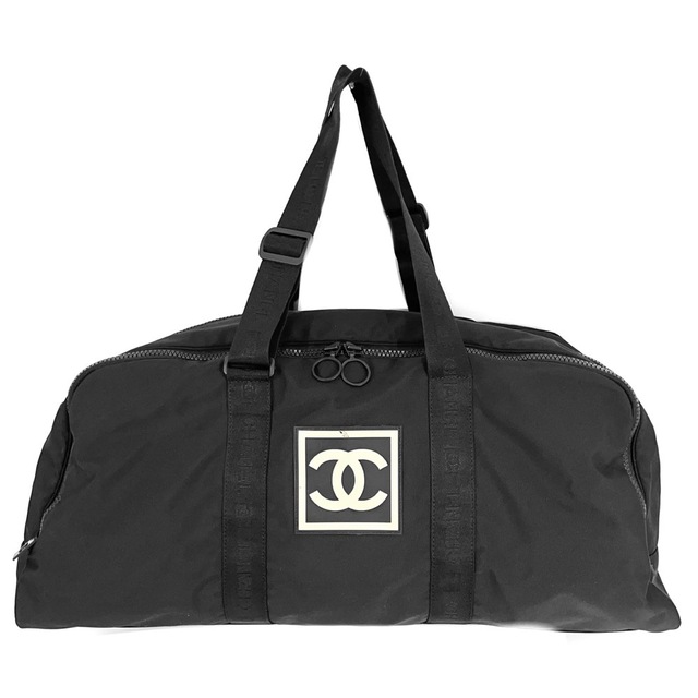 訳あり 旅行バッグ スポーツライン ボストンバッグ シャネル CHANEL CHANEL トラベルバッグ 人気【中古品】 レディース マットブラック金具  黒 ブラック ナイロン A19976 かばん 鞄 ココ ココマーク ボストンバッグ