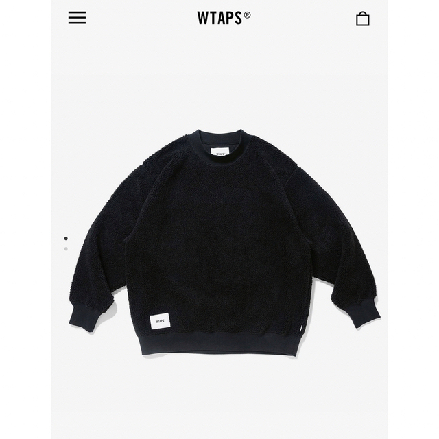 新品 WTAPS BEVEL MOCK NECK POAC SNL 黒 ボア M