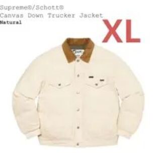 シュプリーム(Supreme)のXL　supreme schott canvas trucker jacket(ダウンジャケット)