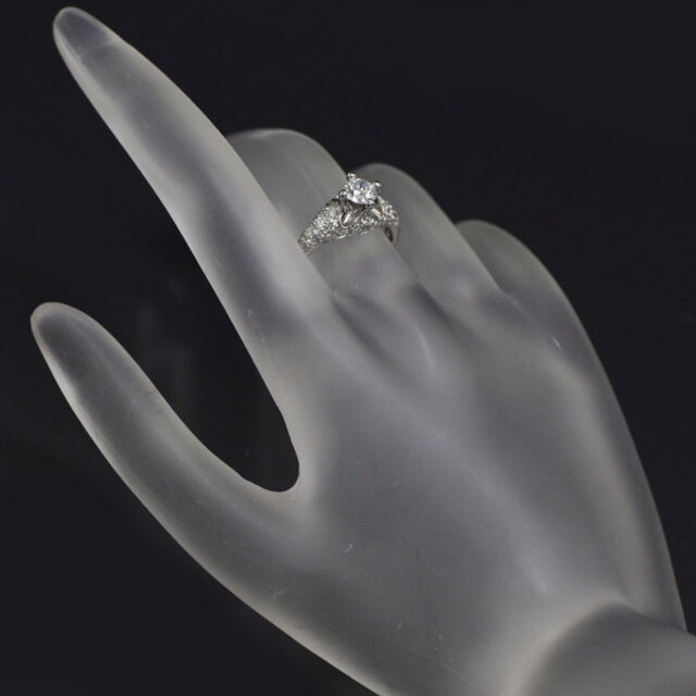 注目ブランド VVS2 D 0.50ct リング ダイヤモンド Pt950 ブルガリ