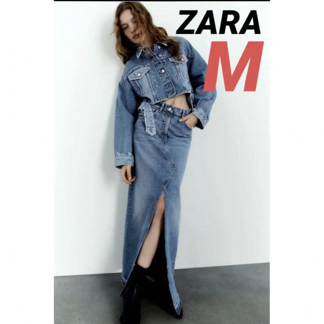 ZARA(ザラ)のZARA デニム TRF スカート ハイウエスト レディースのスカート(ロングスカート)の商品写真