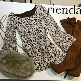 リエンダ(rienda)のrienda☆レースミニワンピース(ミニワンピース)