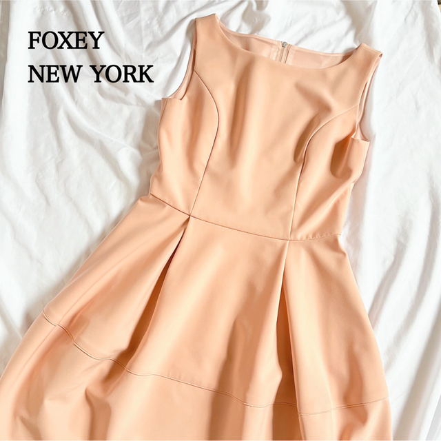 FOXEY NEW YORK バロン ワンピース 40 ピーチ フォクシー 春色 減額