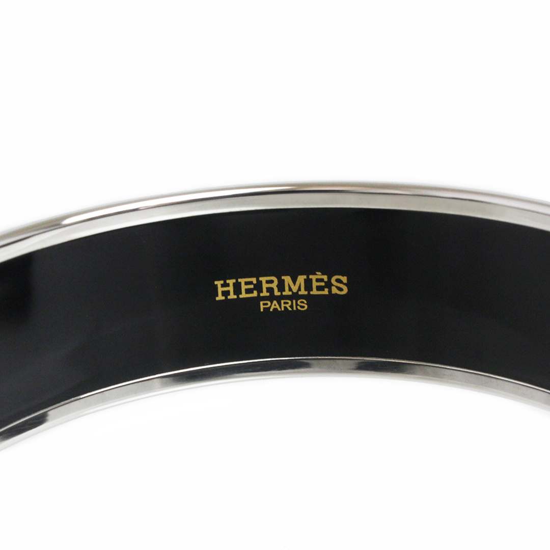 エルメス エマイユ GM リボン柄 りぼん エナメル ブレスレット バングル 七宝焼き パープル ブルー HERMES(未使用 展示品)