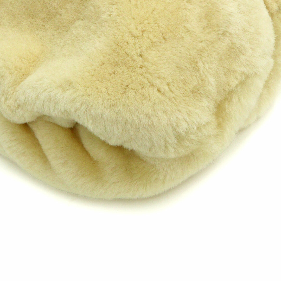 ボッテガヴェネタ バルブ ミディアム トートバッグ 巾着 ラムシアリング ファー アイボリー 680696 BOTTEGA VENETA（未使用　展示品）