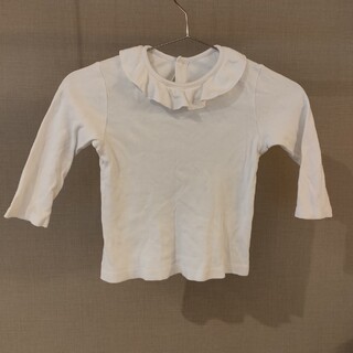 ユニクロ(UNIQLO)の長袖シャツ　白　ユニクロ　90(Tシャツ/カットソー)