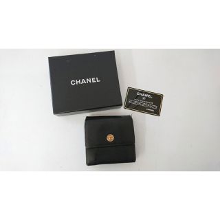 シャネル(CHANEL)のCHANEL シャネル　Wホック二つ折り財布　ココボタン　コンパクトウォレット(折り財布)