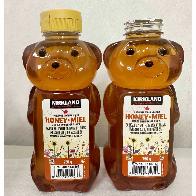 コストコ(コストコ)の2本 ★ コストコ ハニーベア 750g はちみつ カークランド HONEY 訳 食品/飲料/酒の食品(調味料)の商品写真