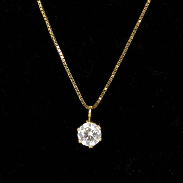 美品『USED』 K18/ダイヤモンド  ネックレス ダイヤモンド 0.21ct 1.2g