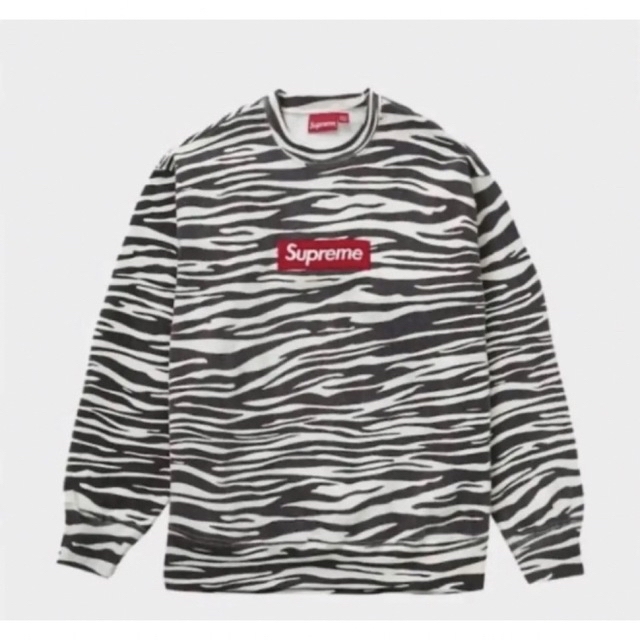 木村拓哉着用　Supreme Box Logo Crewneck Zebra