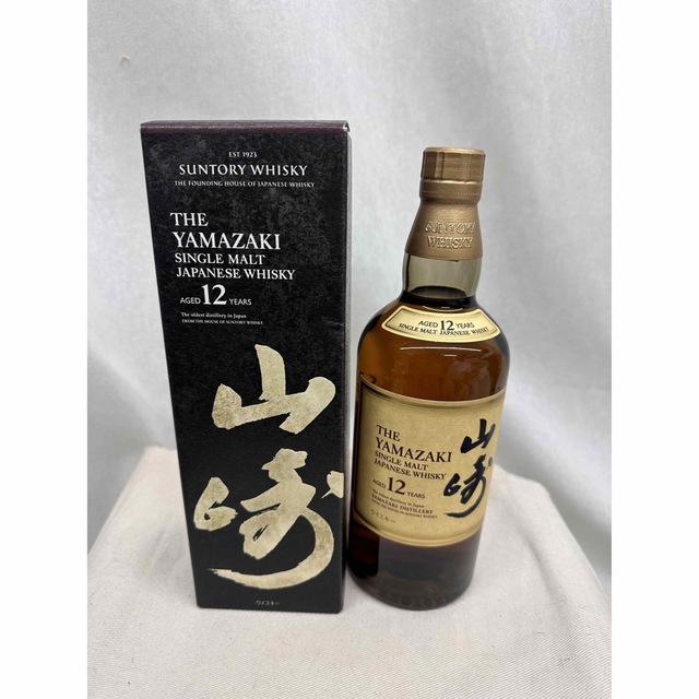 サントリー(サントリー)のサントリー　山崎12年　700ml 箱付き 食品/飲料/酒の酒(ウイスキー)の商品写真