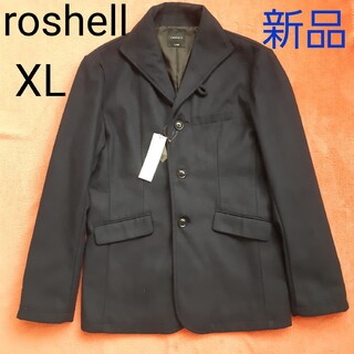 ロシェル(Roshell)のroshell ロシェル メンズ コート ネイビー 新品 タグ付き XL 紺色(チェスターコート)