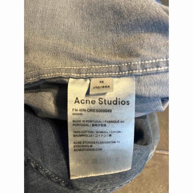 Acne Studios(アクネストゥディオズ)の値下げ★Acne Studios アクネストゥディオス・デニムワンピース レディースのワンピース(ひざ丈ワンピース)の商品写真