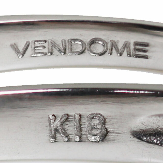 Vendome Aoyama ヴァンドーム青山 K18WG ホワイトゴールド リング・指輪 ダイヤモンド 13号 2.4g フラワーモチーフ レディース【極美品】