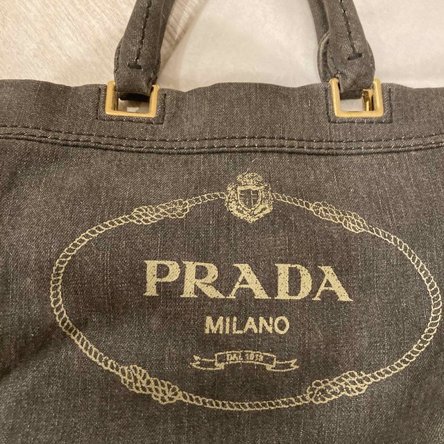 PRADA(プラダ)のPRADA プラダ カナパ　希少　美品　カード有　BN2069 DENIM レディースのバッグ(トートバッグ)の商品写真