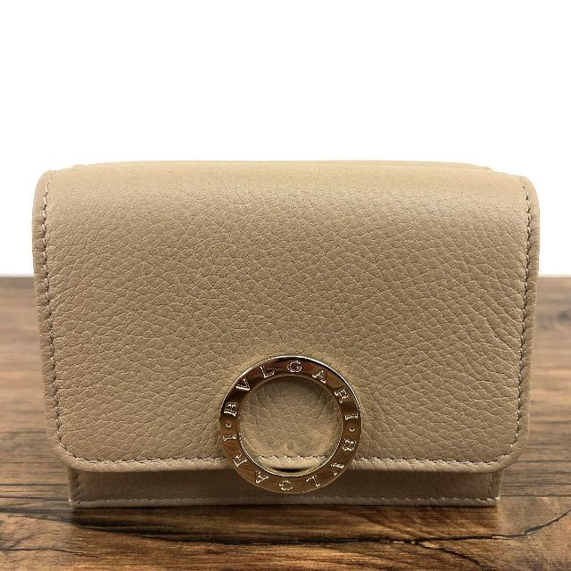 未使用品 BVLGARI コンパクトウォレット ベージュ 43