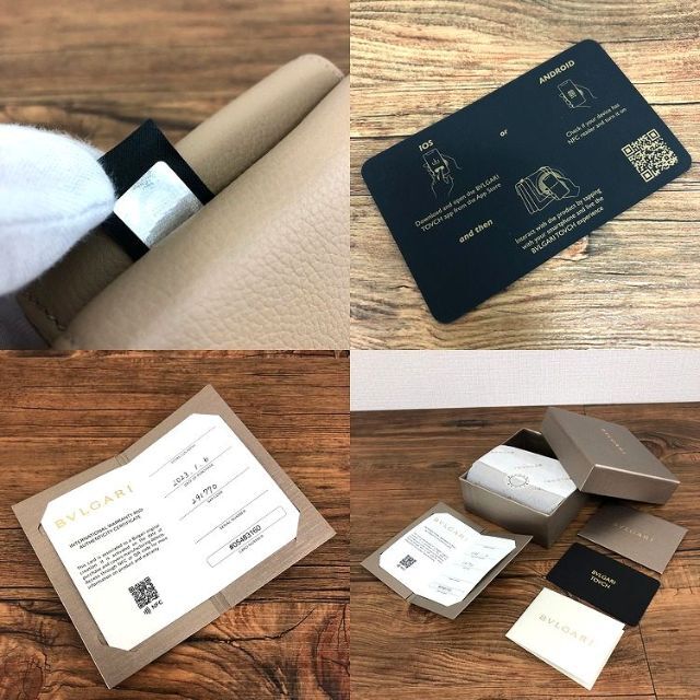 未使用品 BVLGARI コンパクトウォレット ベージュ 43