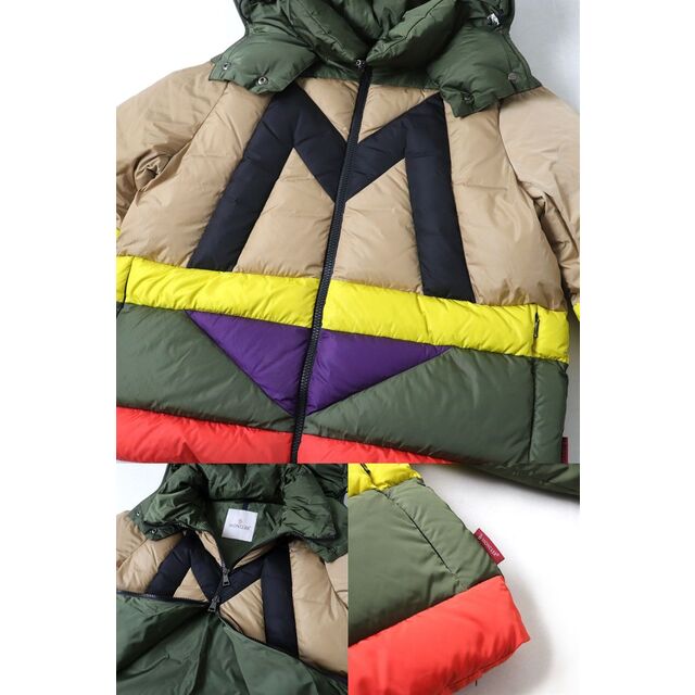 MONCLER(モンクレール)の良品◇国内正規品 MONCLER モンクレール 19-20AW MARITSA Mロゴデザイン フード付 ZIP UP ダウンジャケット マルチカラー 0 レディース レディースのジャケット/アウター(ダウンジャケット)の商品写真