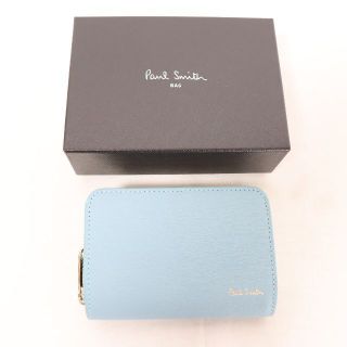 ポールスミス(Paul Smith)のPaul Smith　小銭入れ付き　4連キーケース　レディース　ブルー　未使用品(キーケース)