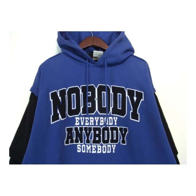 ヴェトモンVETEMENTS■20SS NOBODYレイヤードフーディパーカー