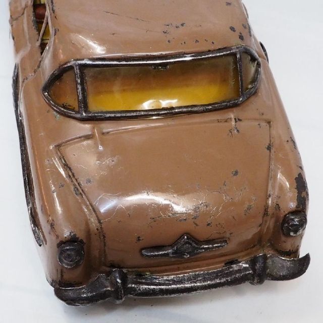 萬代屋【初代トヨペット クラウン薄茶】ブリキtin toy car自動車【箱無