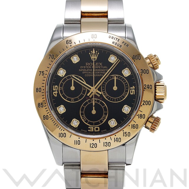 堅実な究極の ROLEX - 中古 ロレックス ROLEX 116523G Z番(2006年頃製造) ブラック /ダイヤモンド メンズ 腕時計 腕時計(アナログ)
