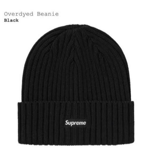 Supreme Overdyed Beanie Black box logo