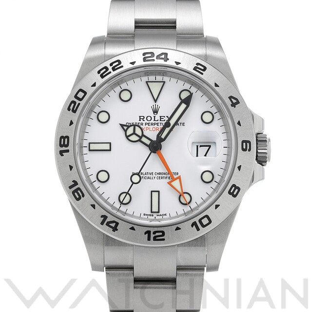ROLEX - 中古 GMT針にゴミあり ロレックス ROLEX 216570 ランダムシリアル ホワイト メンズ 腕時計