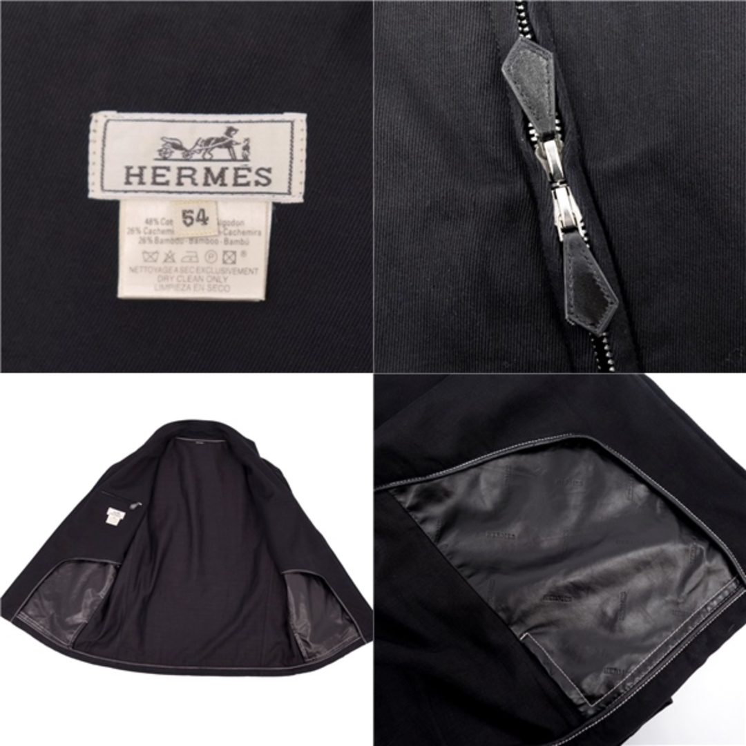 HERMES - 美品 エルメス HERMES ジャケット スタンドカラー HERMES - 美品 エルメス HERMES ジャケット スタンドカラー