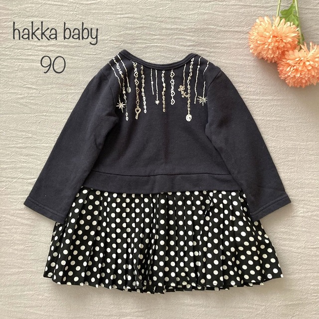 hakka baby(ハッカベビー)の477  まるる様専用　hakka baby ドットワンピ キッズ/ベビー/マタニティのキッズ服女の子用(90cm~)(ワンピース)の商品写真